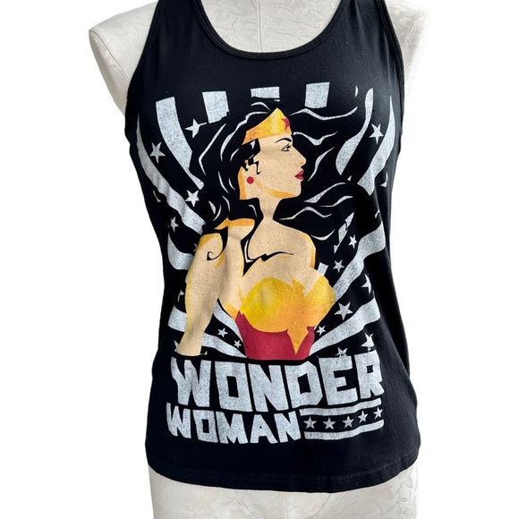 DC Comics Wonder Woman Sun Burst Tank Top Black Size Small - Picture 2 of 7